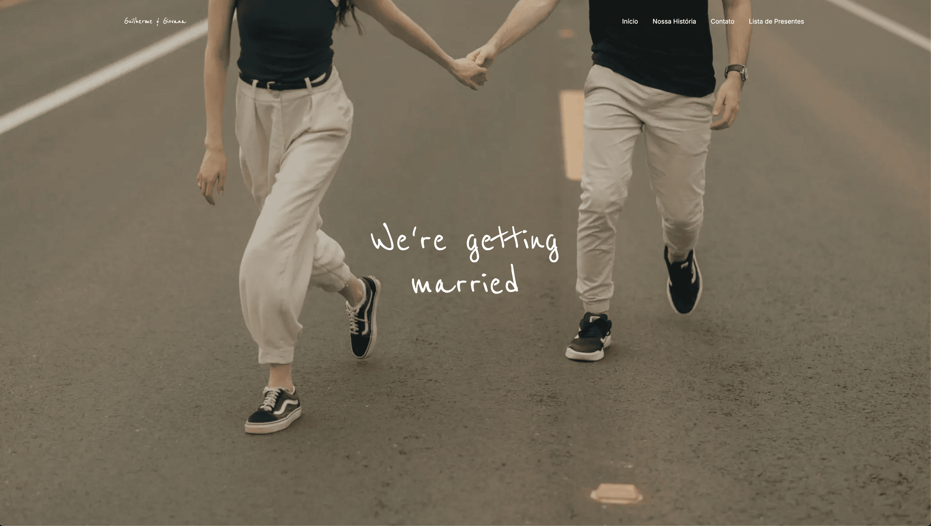 Site de casamento Guilherme & Giovana